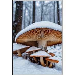 Vinterstemning i skovbunden