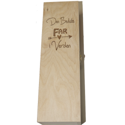 Vinkasse med gravering passer for 75 Cl. flaske