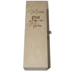 Vinkasse med gravering passer for 75 Cl. flaske