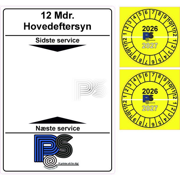 Sticker - Kalibrerings hjul med m�neds interval �r 26-27